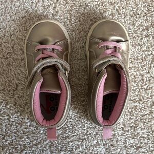 See Kai Run metallic gold high top sneakers